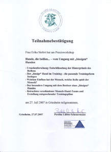 Teilnahmebestätigung